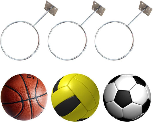 Wall Mount Sports Ball Holder Display for Medicine Ball, Basketballs, Volleyballs, Soccer Storage Rack