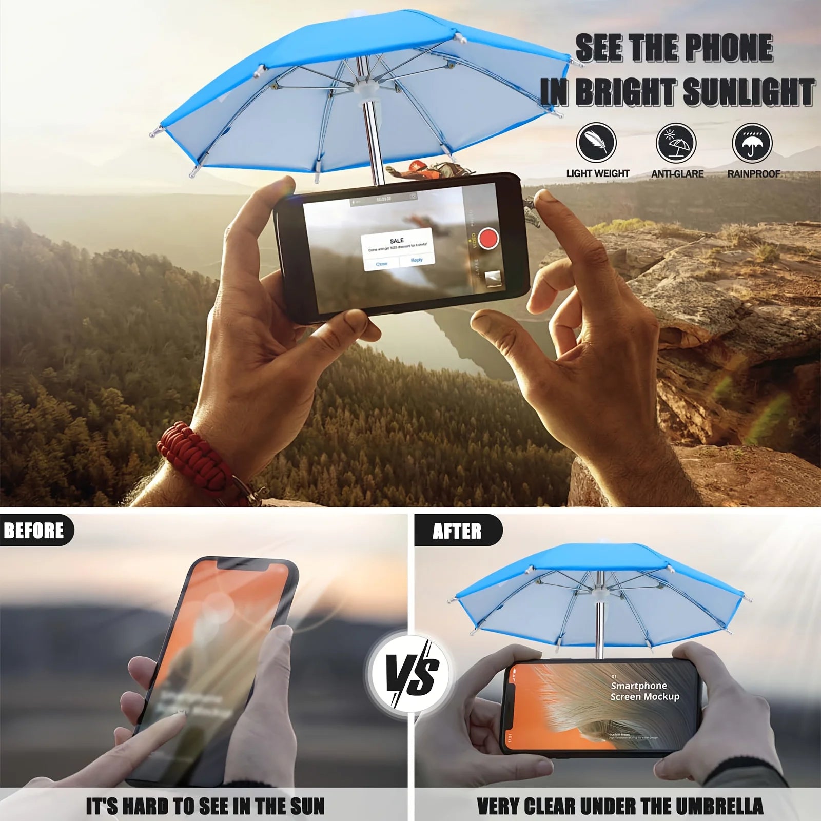 Mini Shield: Phone Rain & Sun Protector